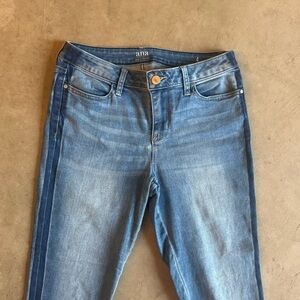 a.n.a. Skinny blue Jeans jeggings with darker tuxedo strip down the side (4)